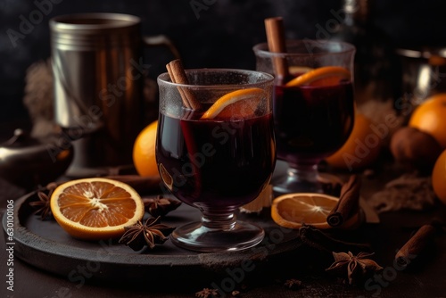 Mulled Wine with a Dusting of Warmth. AI generated