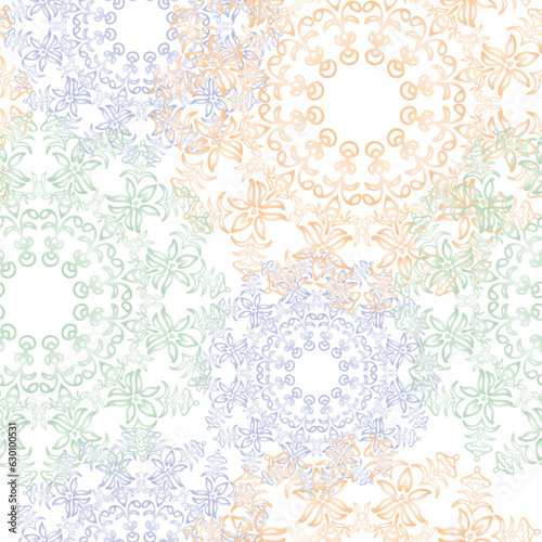 Mandala spirit ornamental round lace design, vector isolate on white background