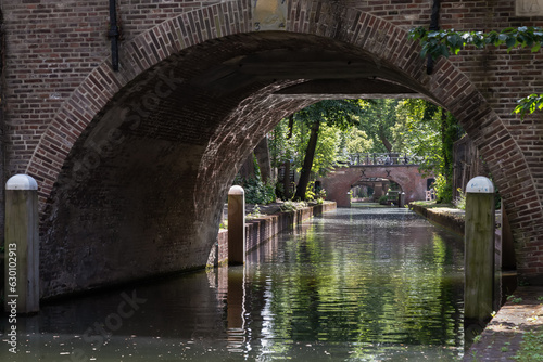 Old historic bridges over the canal in the city of Utrecht. © Jan van der Wolf