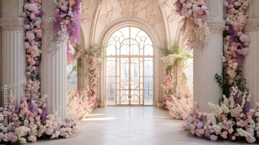 Fototapeta premium entrance to the house, Generative AI