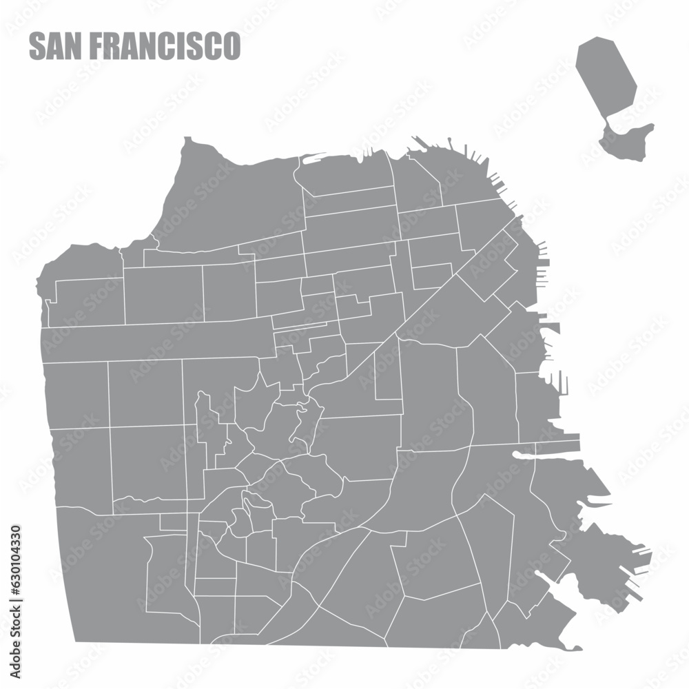 San Francisco city administrative map