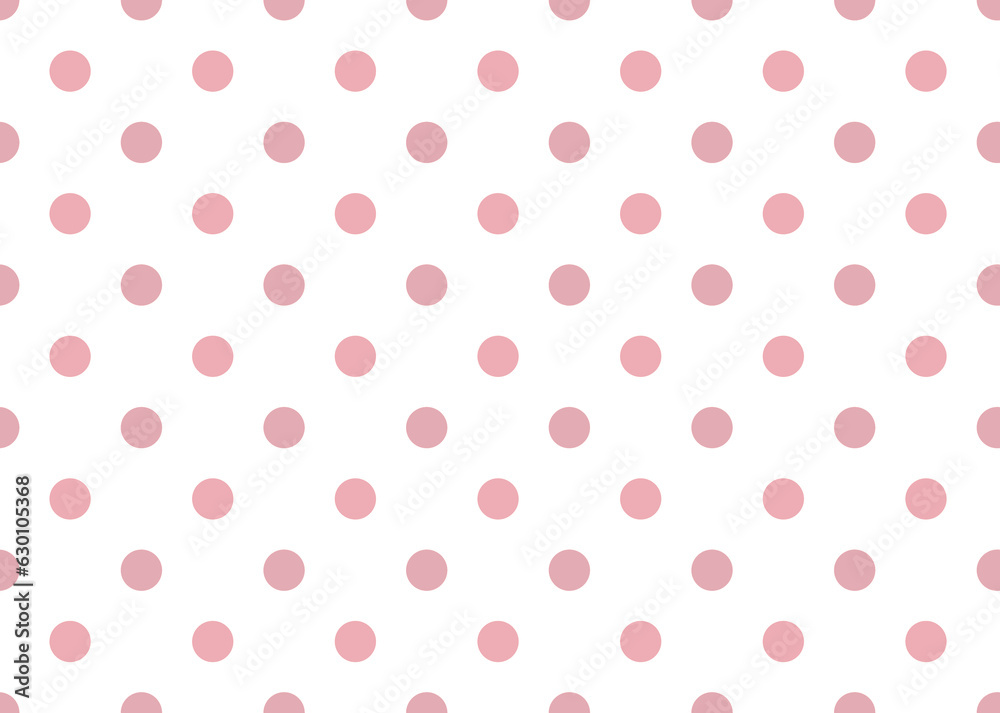 pink and White Polka Dots Repeat Background