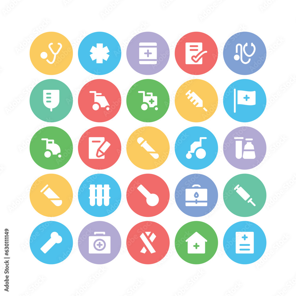 Pack of Medical and Hospital Flat Round Icons
Pack of Medical and Hospital Flat Round Icons
