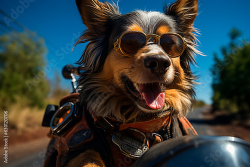 portrait of an adorable chihuahua dog with sunglasses © ARAMYAN