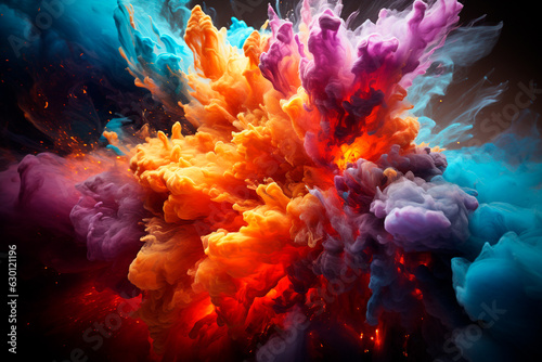 abstract background with colorful smoke,Generative AI