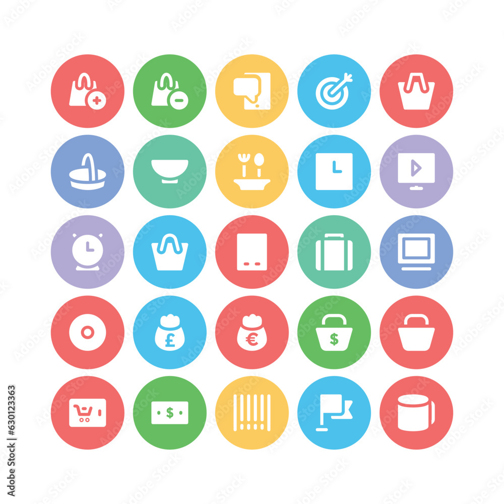 Pack of Retail Flat Round Icons
Pack of Retail Flat Round Icons