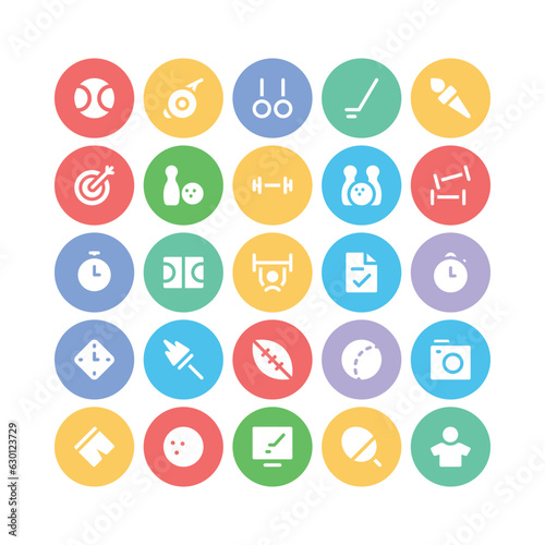 Pack of Sports and Fitness Flat Icons
