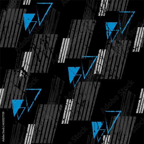 Abstract seamless pattern with urban geometric elements drops, spots, sprays. Neon background texture. Drive modern creative wallpapers 