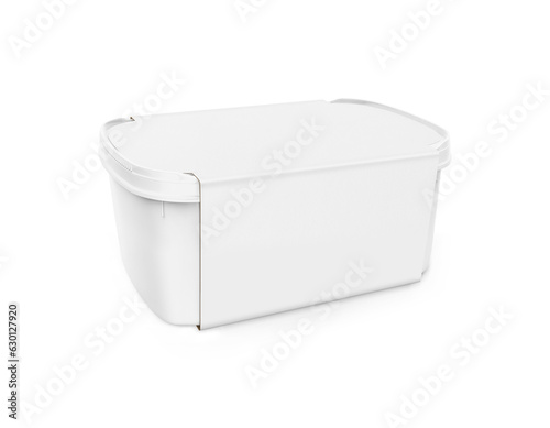 Blank Ice Cream White Container mockup Isolated on a white background © Maker Mockup