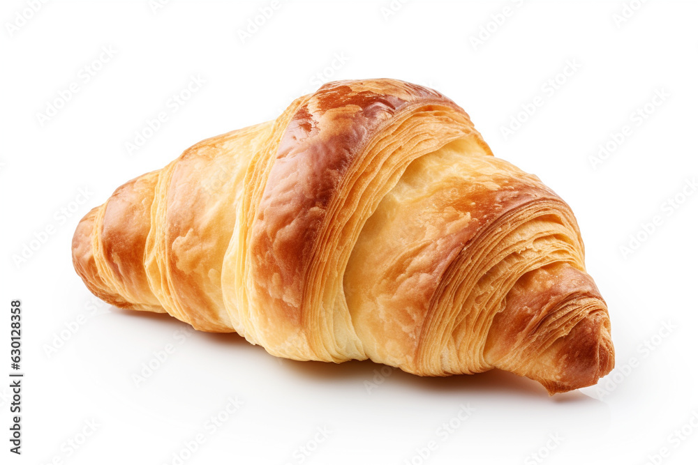 Fresh butter croissant on a white background. Fresh butter croissant on a white background.