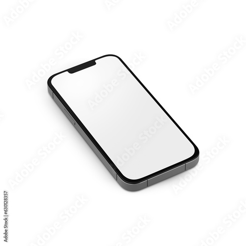 Blank White Iphone Template isolated on a White Background