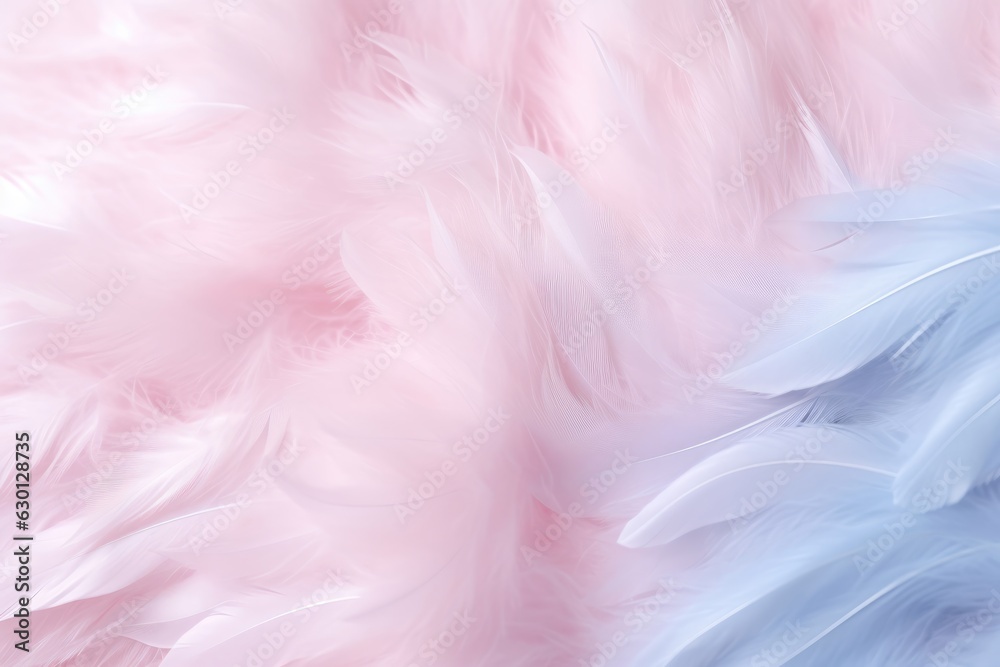 Feathery cloud texture background, soft and billowy cloud formations, pastel pink and blue sky backdrop, ethereal and heavenly.