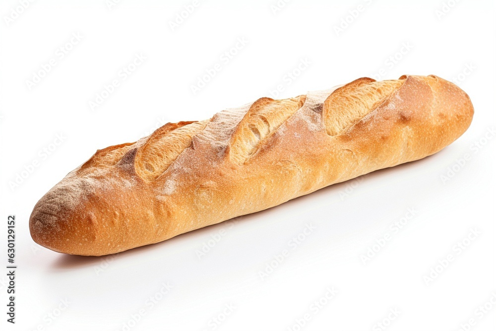 baguette isolated on white background.