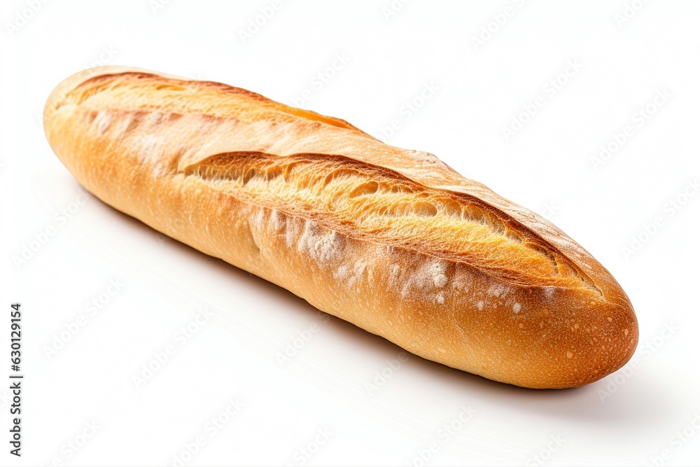 baguette isolated on white background.