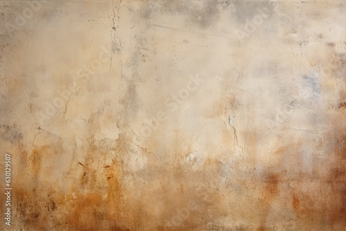 Sponged stucco texture background, textured and grainy plaster surface, earthy and neutral tones backdrop, rustic and charming © Kanisorn