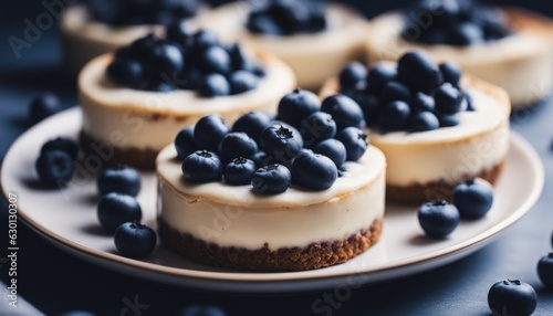 Desserts with blueberries