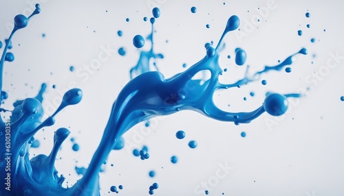 Vibrant Splash of Blue Paint