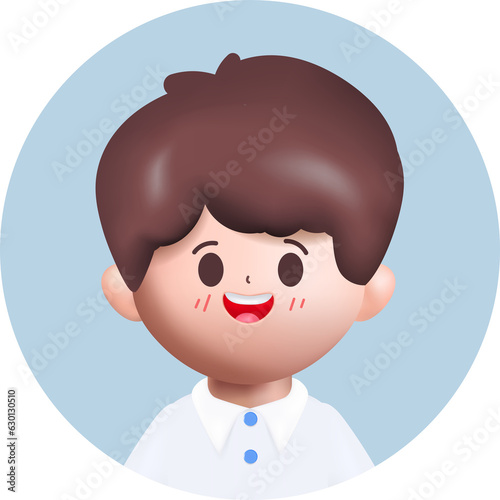 3d rendering Happy cute Students Back to school character design.