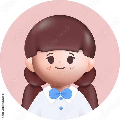 3d rendering Happy cute Students Back to school character design.