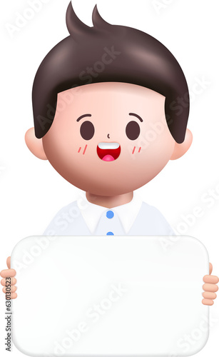 3d rendering Happy cute Students Back to school character design.