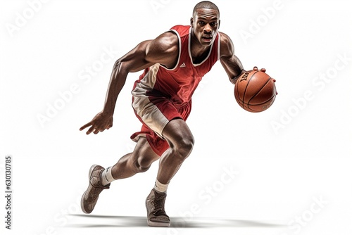 basketball player isolated on white background. © Fotograf