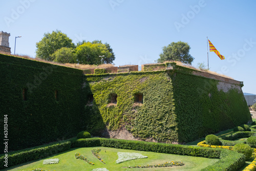 Ladscapes near Montjuïc Castle in Barcelona, Catalonia, Spain photo