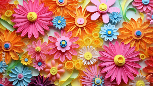 flowers quilled paper  generative ai