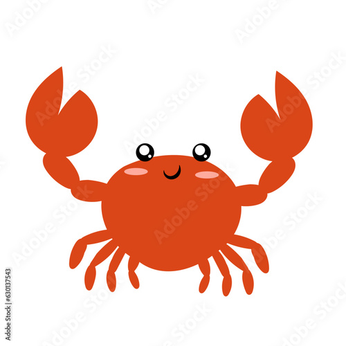 ilustracion vectorial de un cangrejo tierno