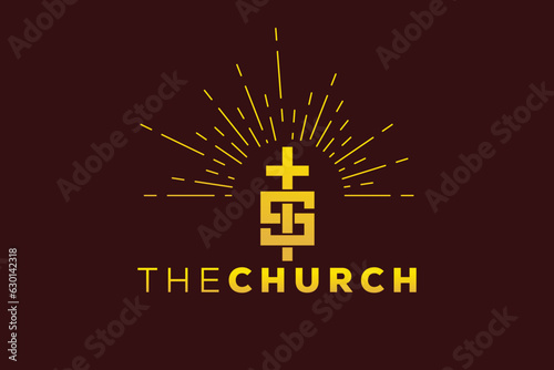 Trendy and Professional letter S church sign Christian and peaceful vector logo 1