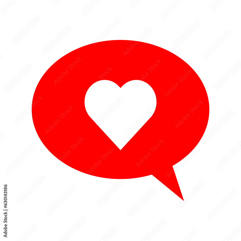 Heart in speech bubble icon. Vector illustration. EPS 10. Heart in speech bubble icon. Vector illustration. EPS 10.