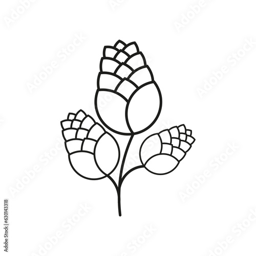 Hop line icon. Vector illustration. Eps 10.