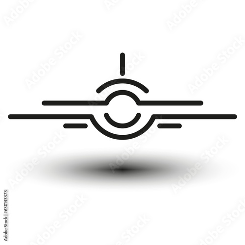 Airplane icon. Airplane logo symbol. Vector illustration. Eps 10.