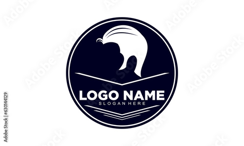 Barbershop man symbol vector logo