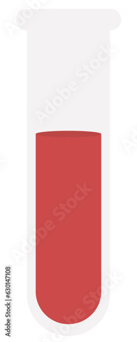 Blood test tube icon, logo. 
Laboratory medical test symbol for biochemistry  to analyze red blood cells RBCs, white blood cells WBCs, platelets, virus, plasma. Blood donation. Png and Vector editable
