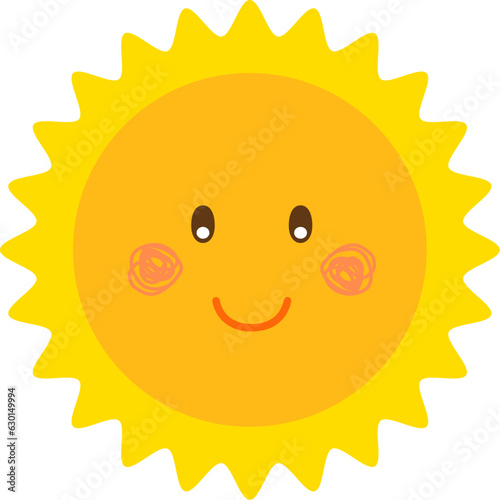 太陽のキャラクターのイラスト