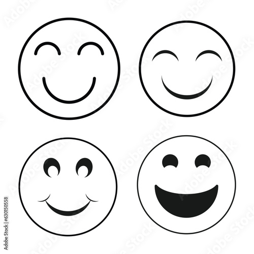 smiley face icon vector