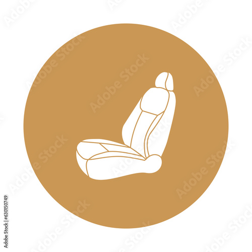 Car seat icon vector