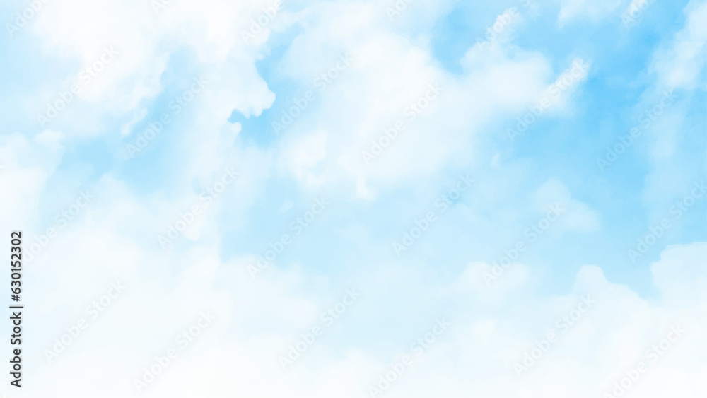 Background with clouds on blue sky. Vector background Background with clouds on blue sky. Vector background