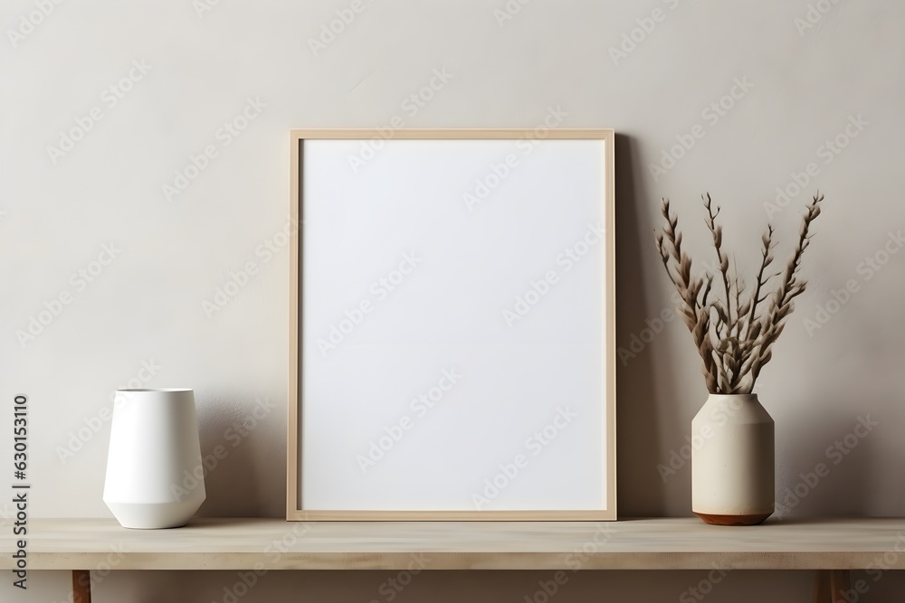 Soft and Neutral Ambience Mockup, generative, ai Soft and Neutral Ambience Mockup, generative, ai