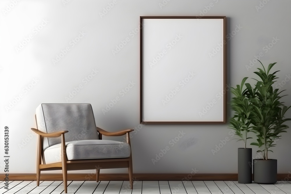 Neutral Living Space Mockup, generative, ai Neutral Living Space Mockup, generative, ai