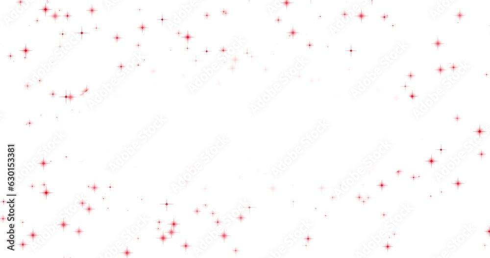 外側でキラキラ輝いている赤色の星のパーティクルエフェクト素材(白背景) 外側でキラキラ輝いている赤色の星のパーティクルエフェクト素材(白背景)