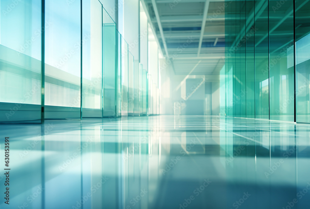 Beautiful blurred background of a light modern office interior with panoramic windows and beautiful lighting. Beautiful blurred background of a light modern office interior with panoramic windows and beautiful lighting.