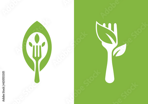 fork and spoon logo design. icon symbol for health restaurant food diet and etc.