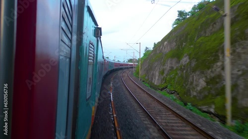 Indian Railway Beautiful Journey and Awesome Weather photo