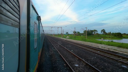 Indian Railway Beautiful Journey and Awesome Weather photo