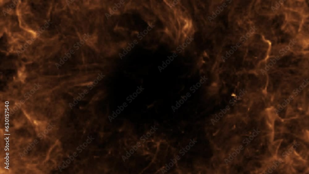 Fire explosion, bomb explosive, nuclear on black background 4k resolution