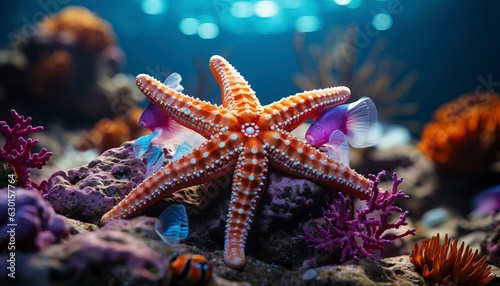 starfish and coral