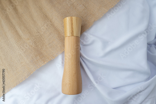 Ecological pepper mill in natural wood