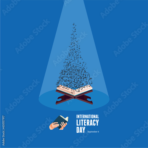 International Literacy Day Vector Illustration.
