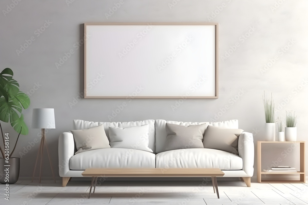 Harmonious Blank Frame Mockup, generative, ai Harmonious Blank Frame Mockup, generative, ai